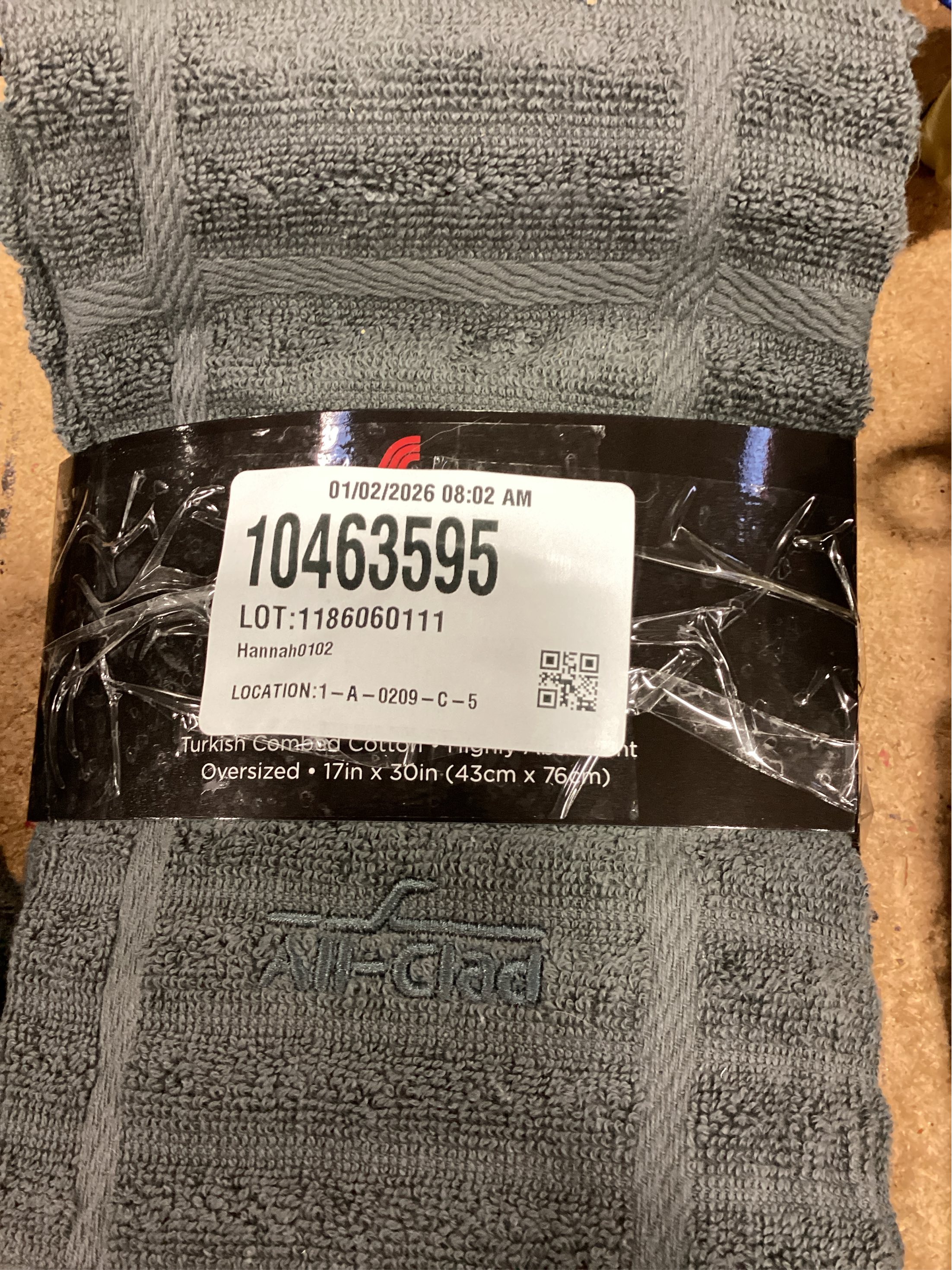 All-Clad Solid Cotton Kitchen Towel, 1-Pack, Pewter