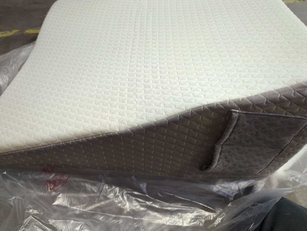 Wedge Pillow with Foam Top for Sleeping,Reading and Rest, 8 Inch Elevated Support Triangle Bed Pillow for Legs and Back Support with Washable Cover