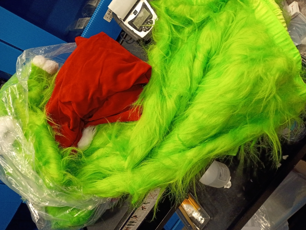 SONOTA Christmas Costume Adult Men Santa Claus Outfit Furry Green Giant Monster Professional Realistic Xmas Cosplay Suit large