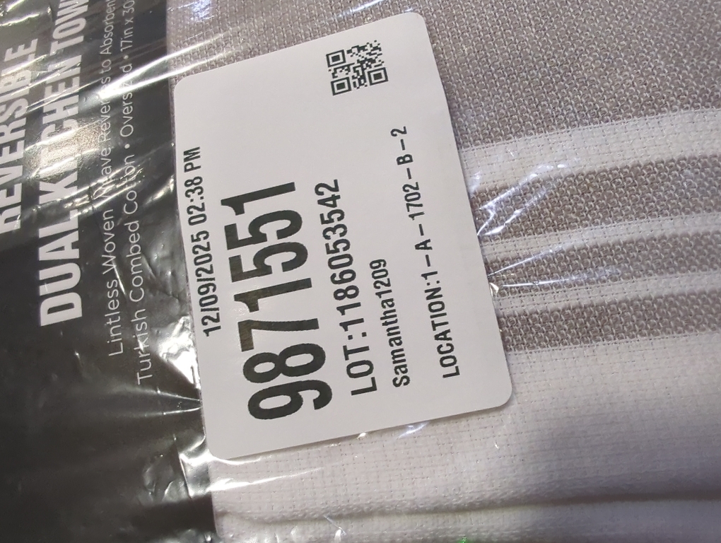 All-Clad Striped Dual Kitchen Towel in Titanium pack of 3