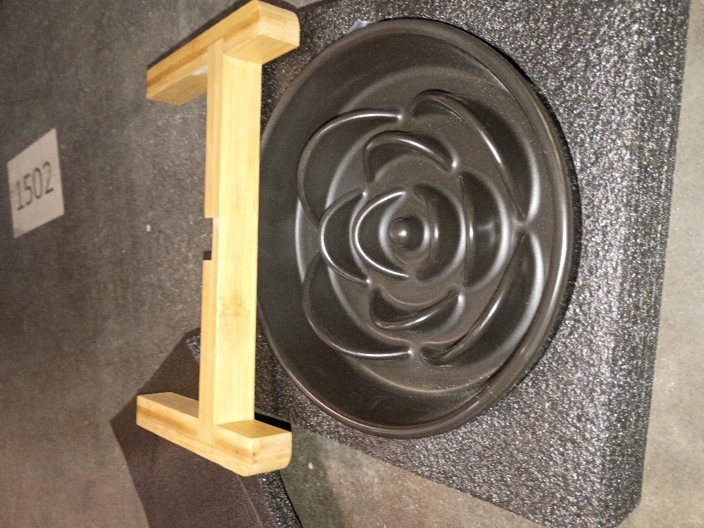 8.26 in Black Dog Bowl Slow Feeder Ceramic for Medium and Large Breed,Elevated/Raised Slow Feeding Dog Food Water Dish Heavy Weighted,Puppy Dish for Fast Eaters,Puzzle Eating Bowl Modern Maze