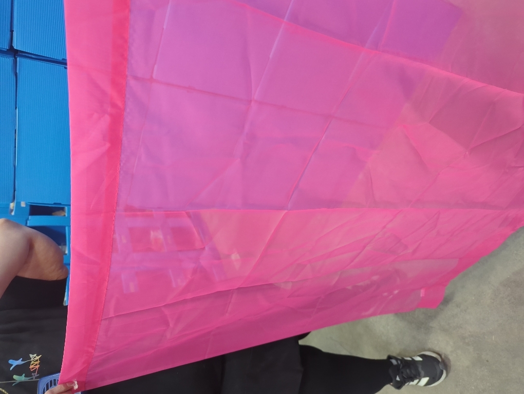Hot Pink Sheer Curtains 63 Inch Length 2 Pcs, Solid Voile Long Light Filtering Curtains for Living Room, Dual Rod Pocket Home Decor Drapes for Bedroom Dining Room, Each Panel 42 W x 63 L