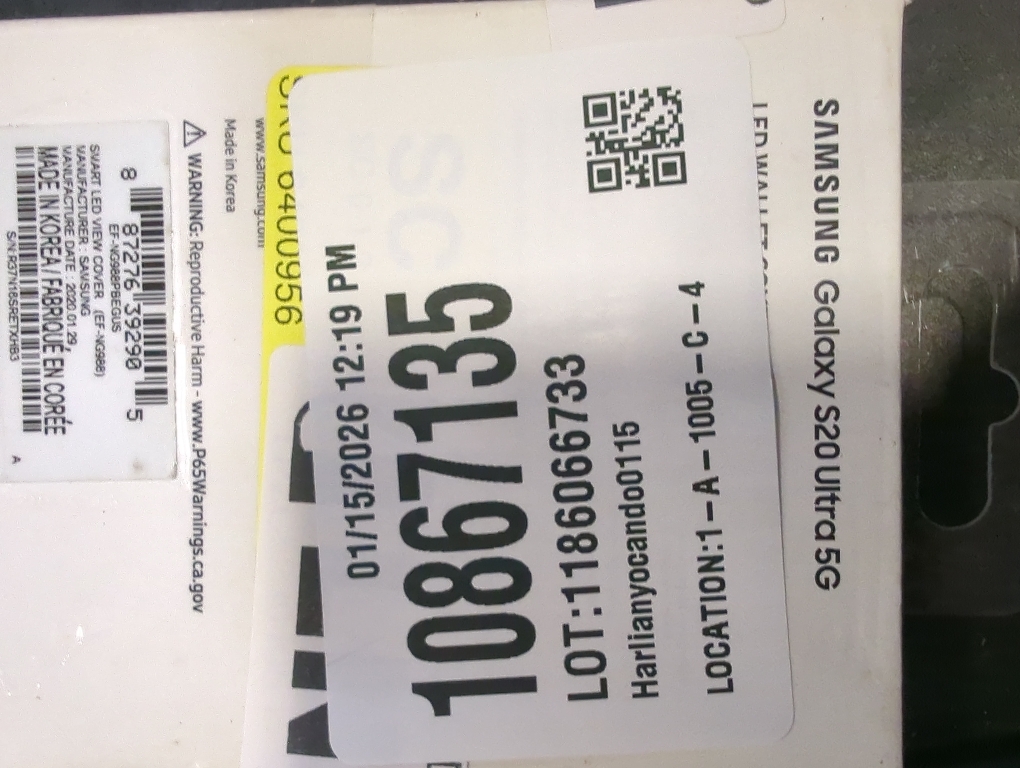 Samsung LED Wallet Cover EF-NG988 - Flip cover for cell phone - black - for Galaxy S20 Ultra, S20 Ultra 5G