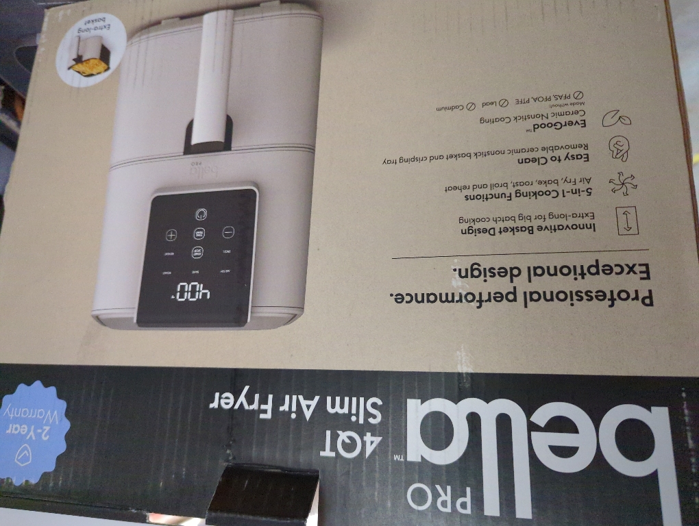 Oatmilk Bella PRO - 4-qt. Touchscreen Slim Air Fryer - Oatmilk