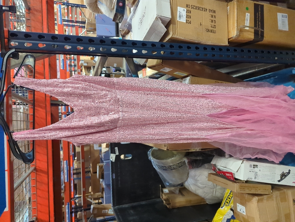 Size L Updated Women's Double V Neck Long Sequined Mermaid Dress Formal Dress Bridesmaid Party Dress