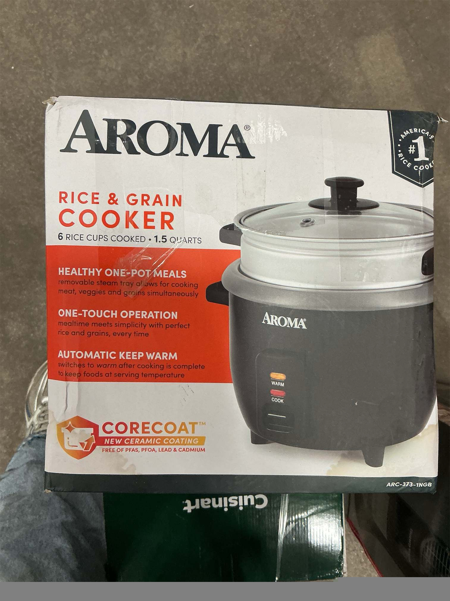 Aroma Housewares 1.5Qt. Rice & Grain Cooker (ARC-363NGB),Black,6-Cup Cooked / 3-Cup Uncooked