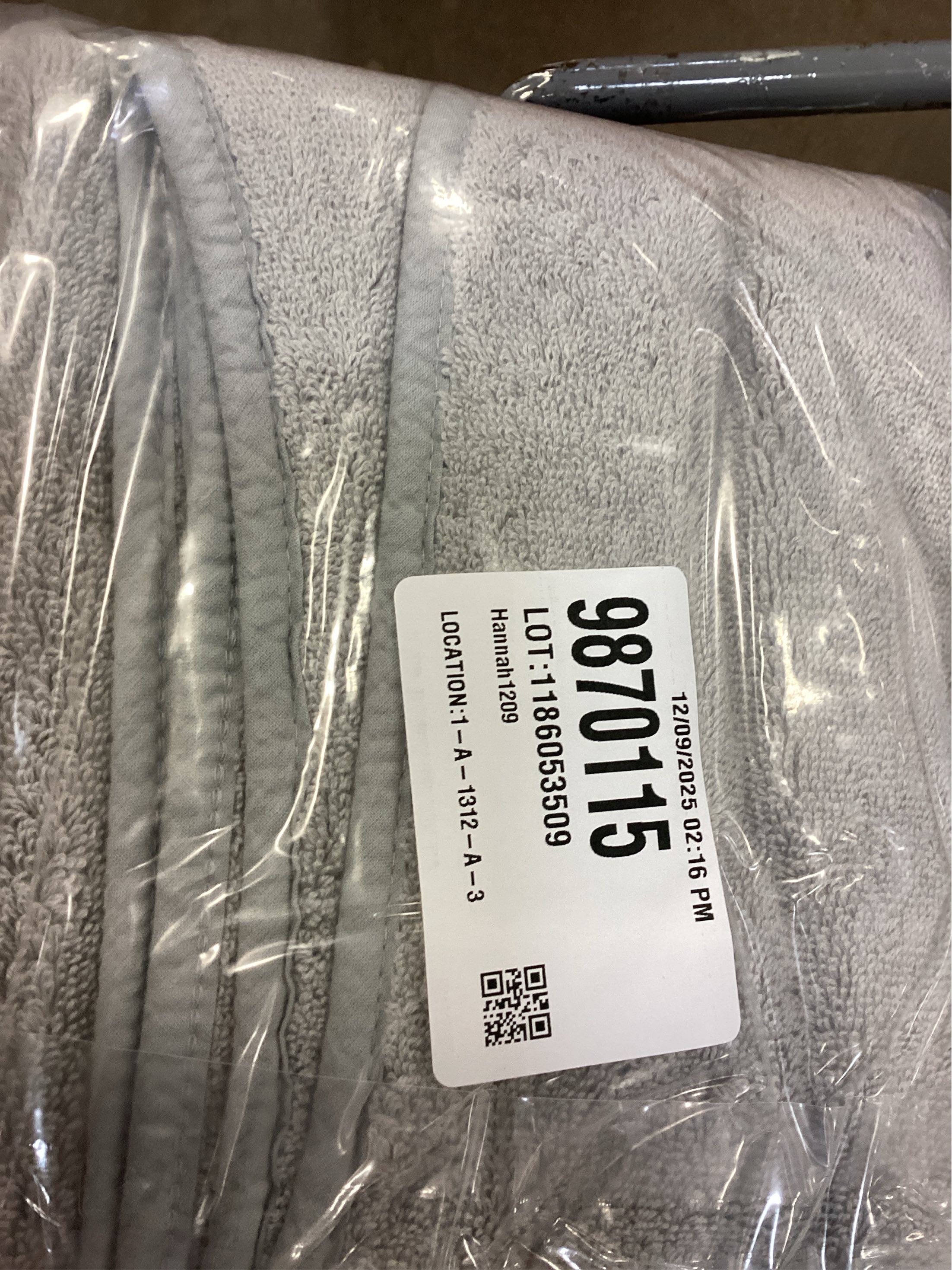 Haven Turkish Cotton Bath Towel in Harbor Mist Grey 2 PACK