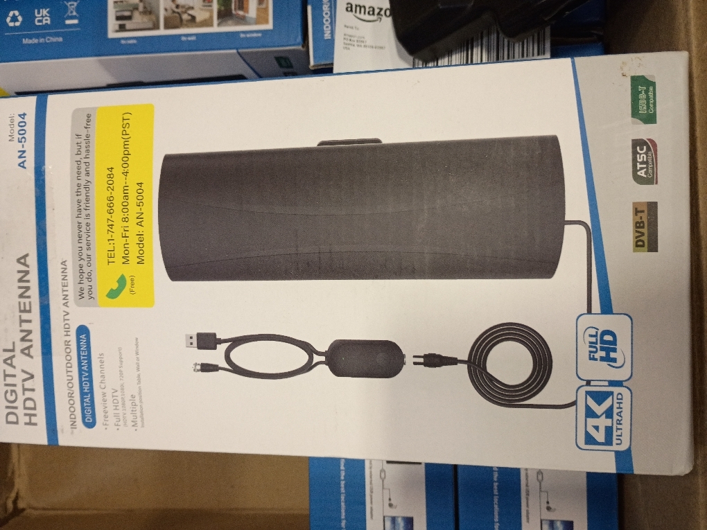 3600  Miles TV Antenna Indoor, 360° Reception Digital Antenna for Smart TV and Old TVs, HD Antenna for Local Channels with Amplifier Signal Booster Support 4K 8K 1080p -38ft Thick Coaxial Cable