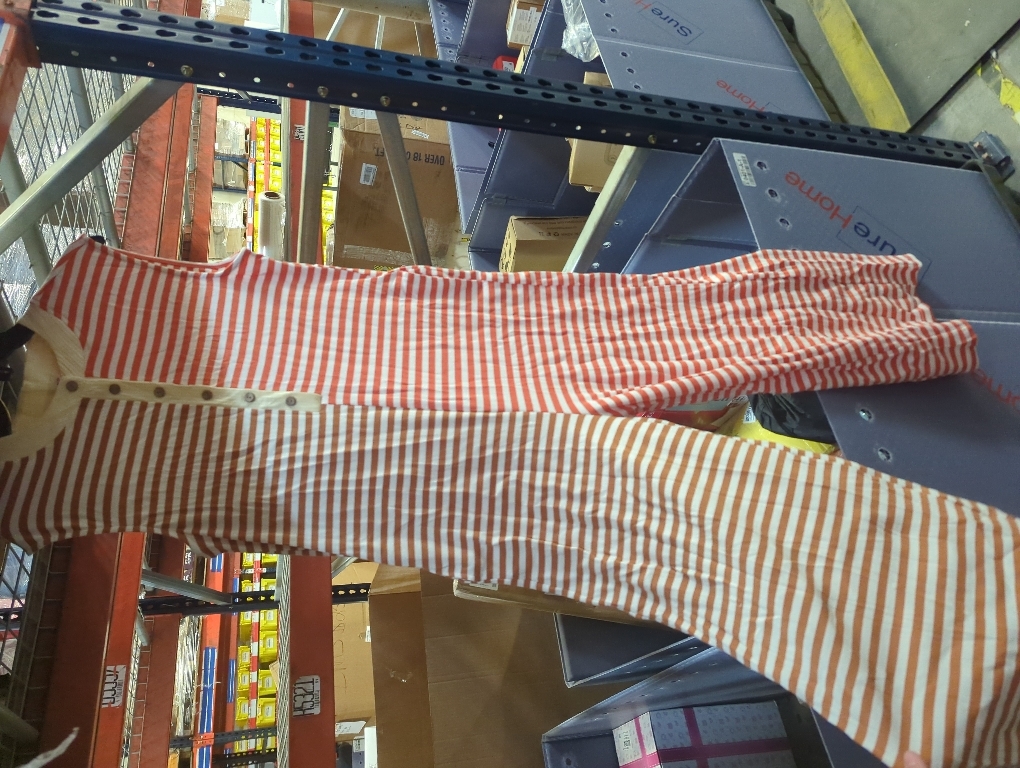 Size M CHARTOU Loose Striped Wide Leg Jumpsuit for Women Summer Romper Flowy Pants Comfy Sleeveless Button Baggy Overalls