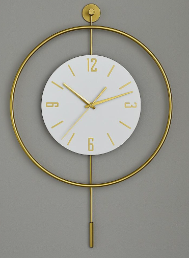 Decorative Metal Wall Clock Gold