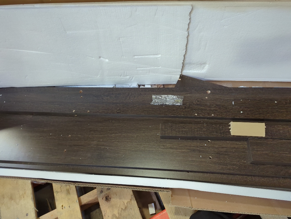 Large TV Stand Dark Dusty Oak