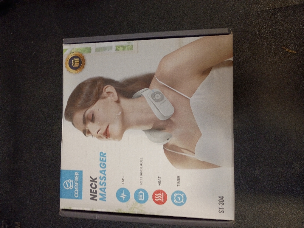 COMFIER Cordless Neck Massager for Pain Relief Deep Tissue, Vibration Travel Massager,Portable Neck Massager for Office