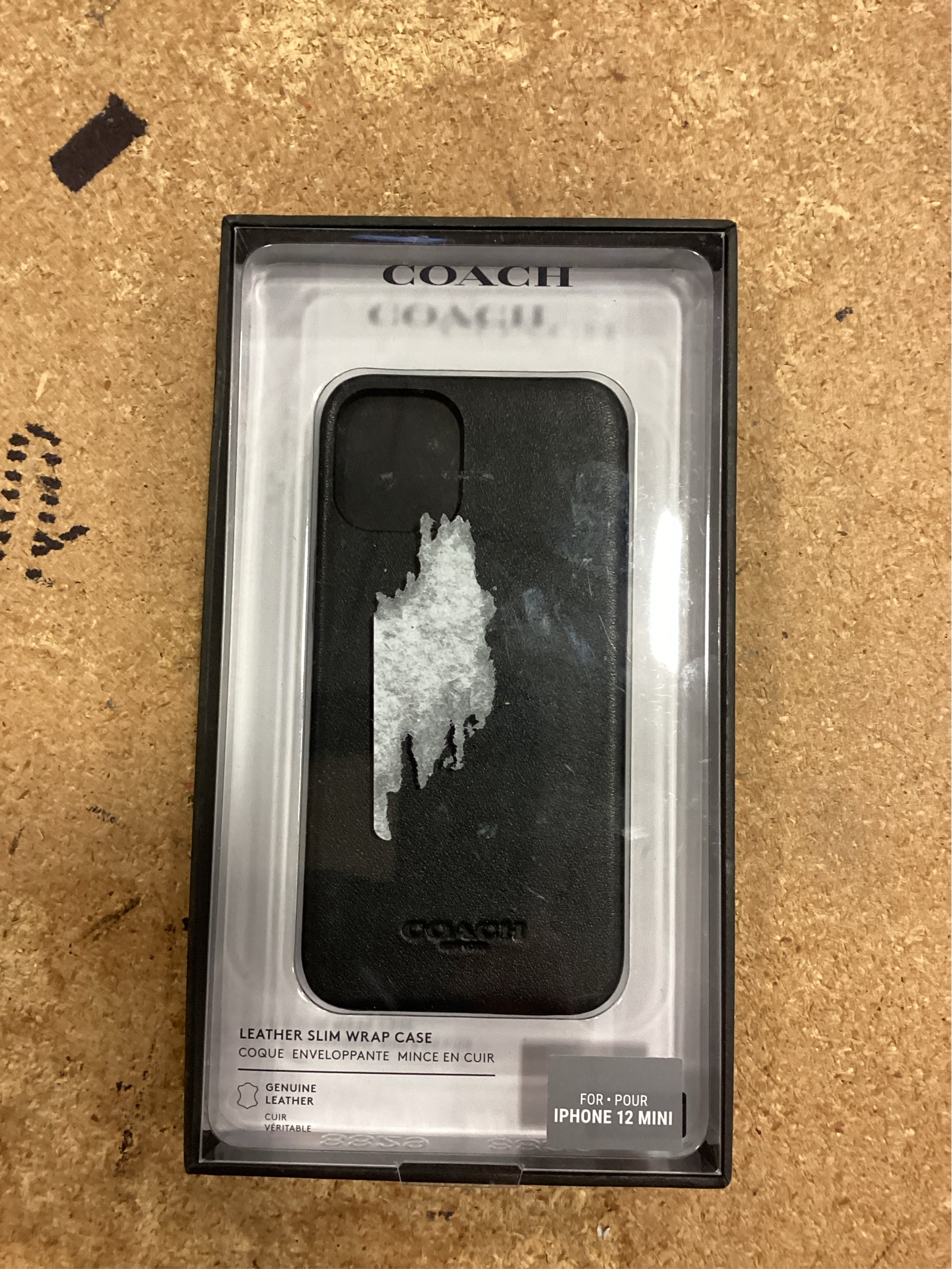 Coach Leather Slim Case for iPhone 12 mini Black
