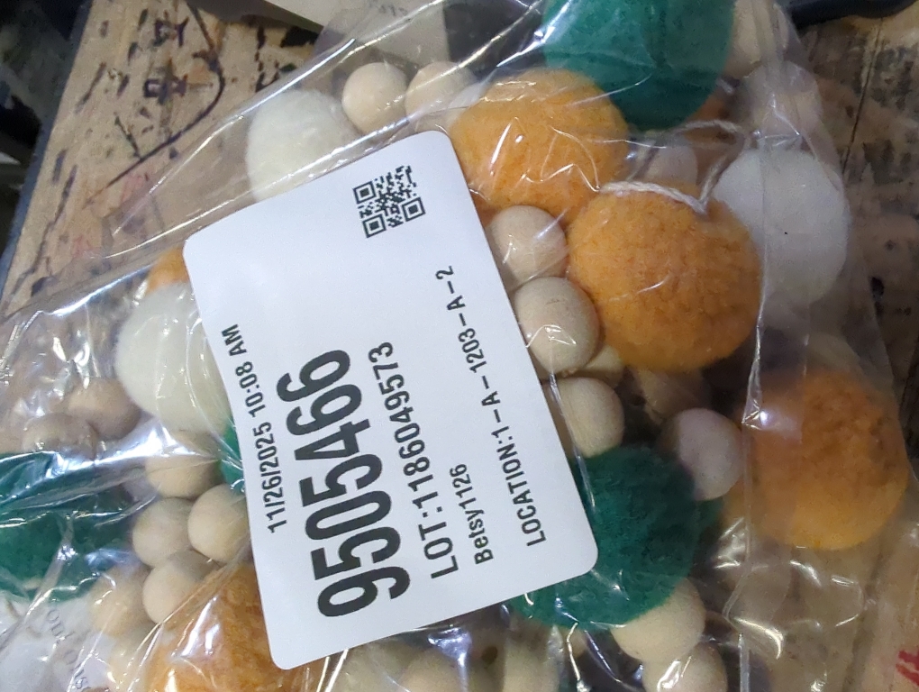 Ragon House  Garlands  - Green & Orange Pom-Pom Garland