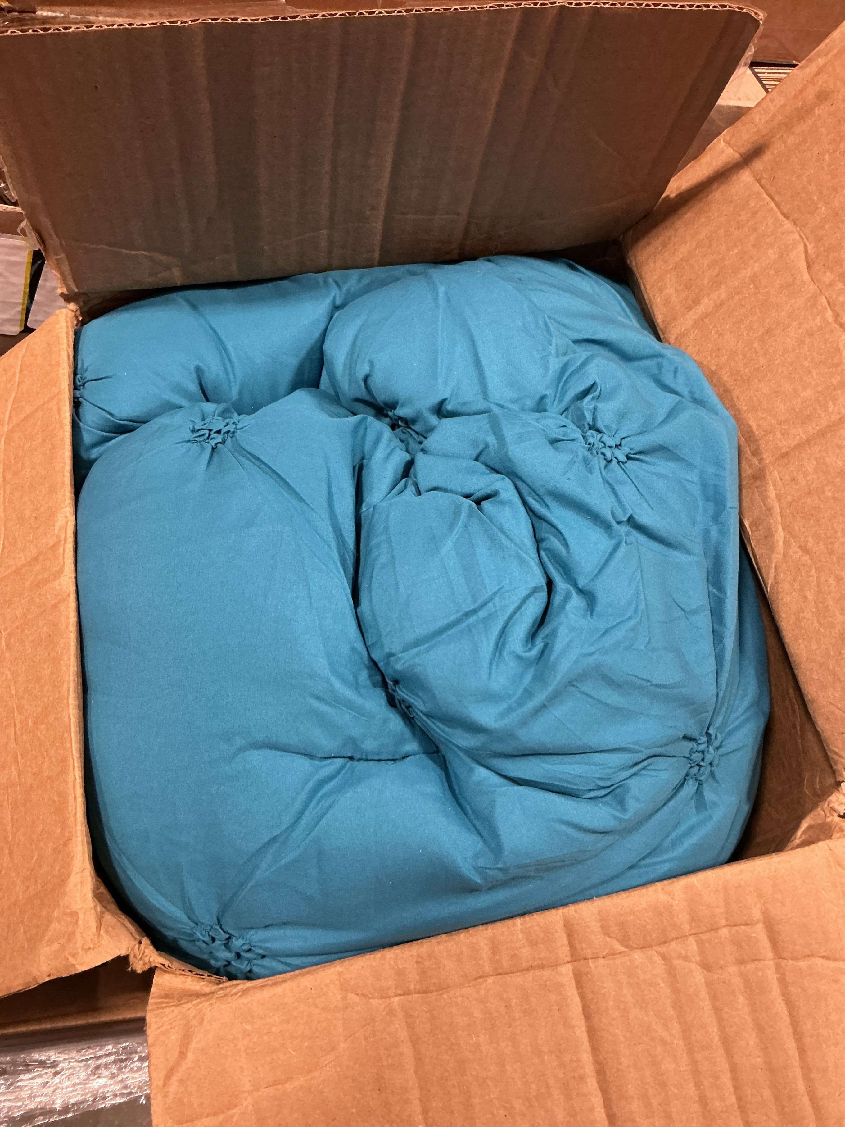 BEDELITE Teal King Size Comforter Set - 3 Pieces Boho Pintuck Bedding Comforter Sets, Lightweight Soft & Warm King Bedding Set with 2 Pillowcases for All Season