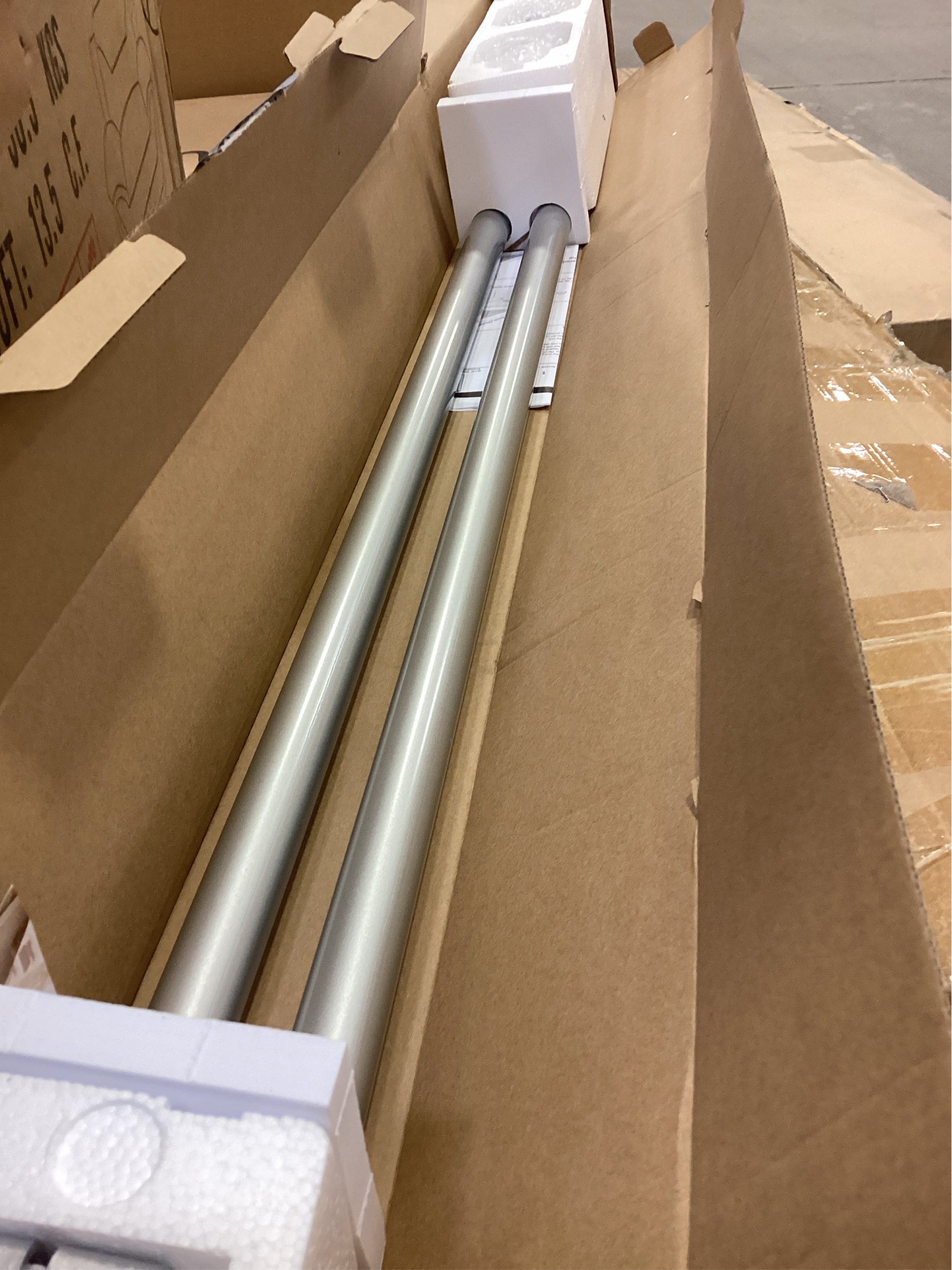 1 Inch Curtain Rods 72 to 144 Inches (6 to 12 ft) Telescoping Single Drapery Rod, USFOOK Heavy Duty Curtain Rods for Windows with Silver Decorative Translucent Finials