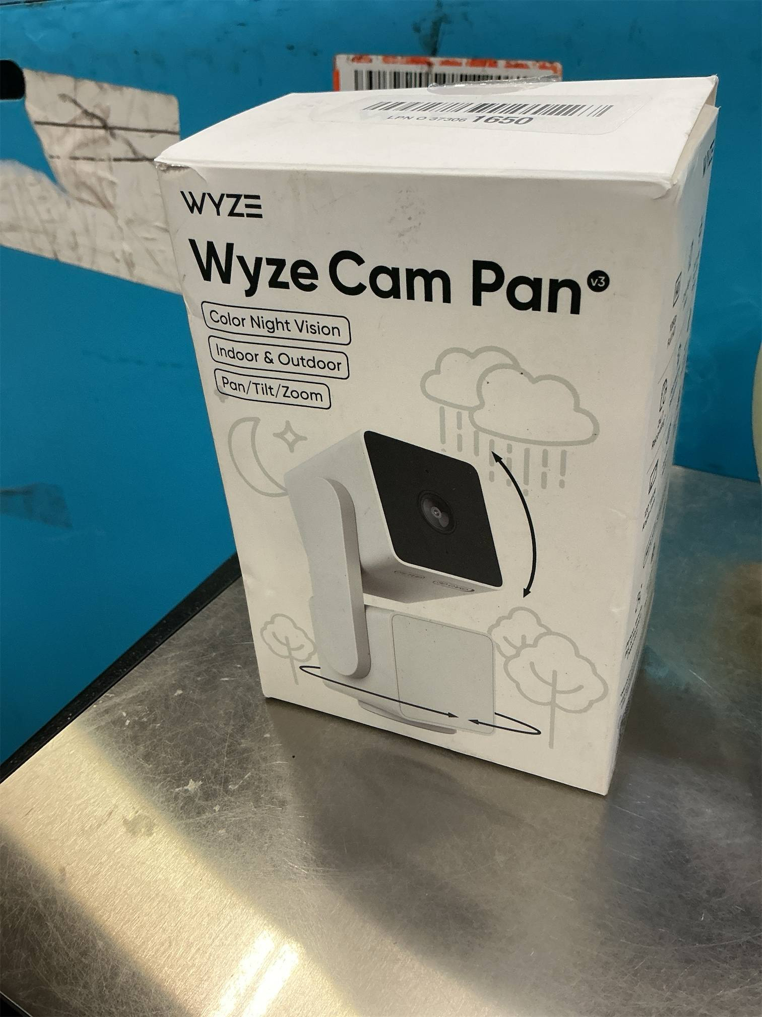 WYZE Cam Pan v3, Indoor/Outdoor IP65-Rated 1080p Pan/Tilt/Zoom Wi-Fi Smart Home Security Camera with Color Night Vision, 2-Way Audio, Compatible with Alexa & Google Assistant, Free Expert Setup