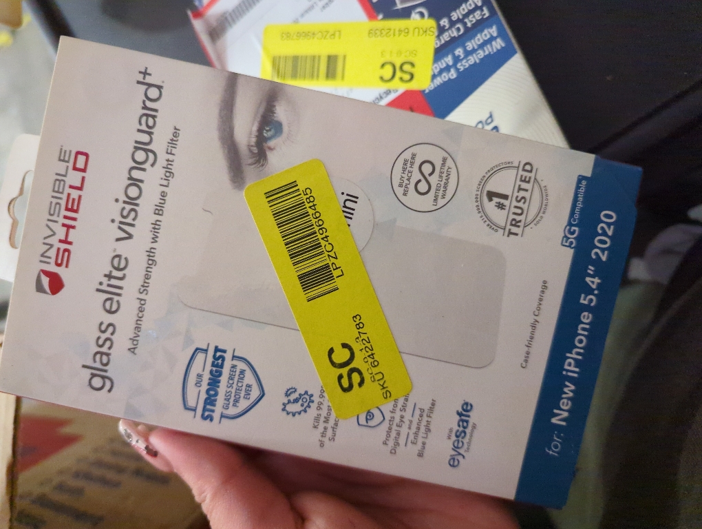 ZAGG - InvisibleShieldÂ® Glass Elite VisionGuard  Blue Light Filtering Screen Protector for Apple iPhone 12 Mini