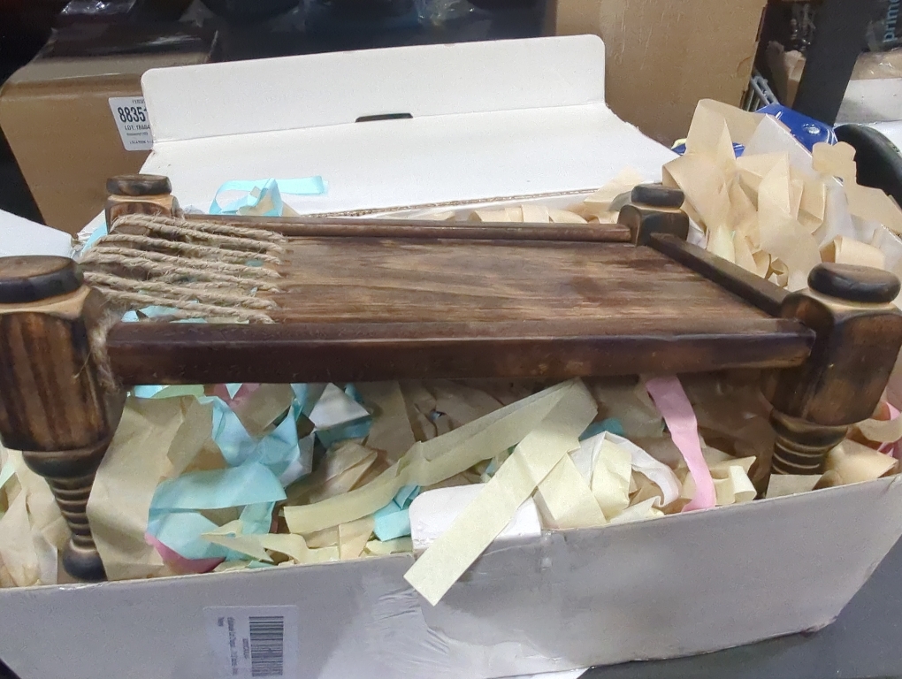 Size 11.5 Color brown eSplanade Cot Charpai Khaat Serving Platter Tableware Serve-Ware for Home and Kitchen | Wood - 11.5 Inches - Brown