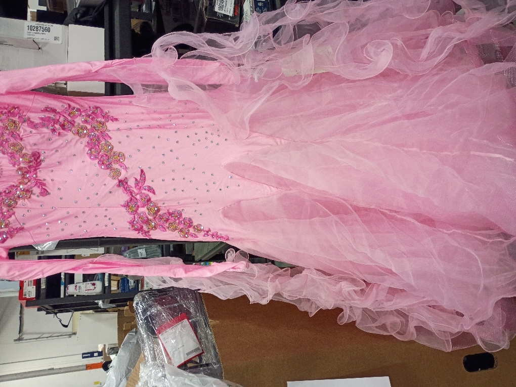 ORIDOOR Flash Rhinestone Ballroom Dance Waltz Tango Standard Competition Dance Dress SIZE SMALL