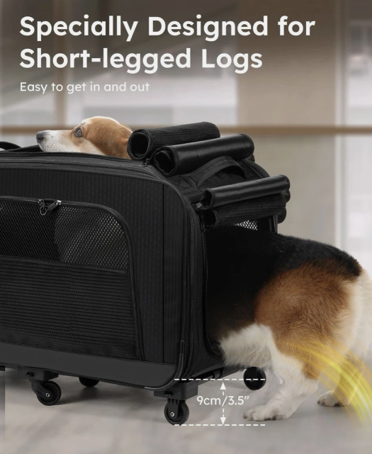 Pecute Pet Stroller for Short Legged Dogs Dog Carrier with Wheels