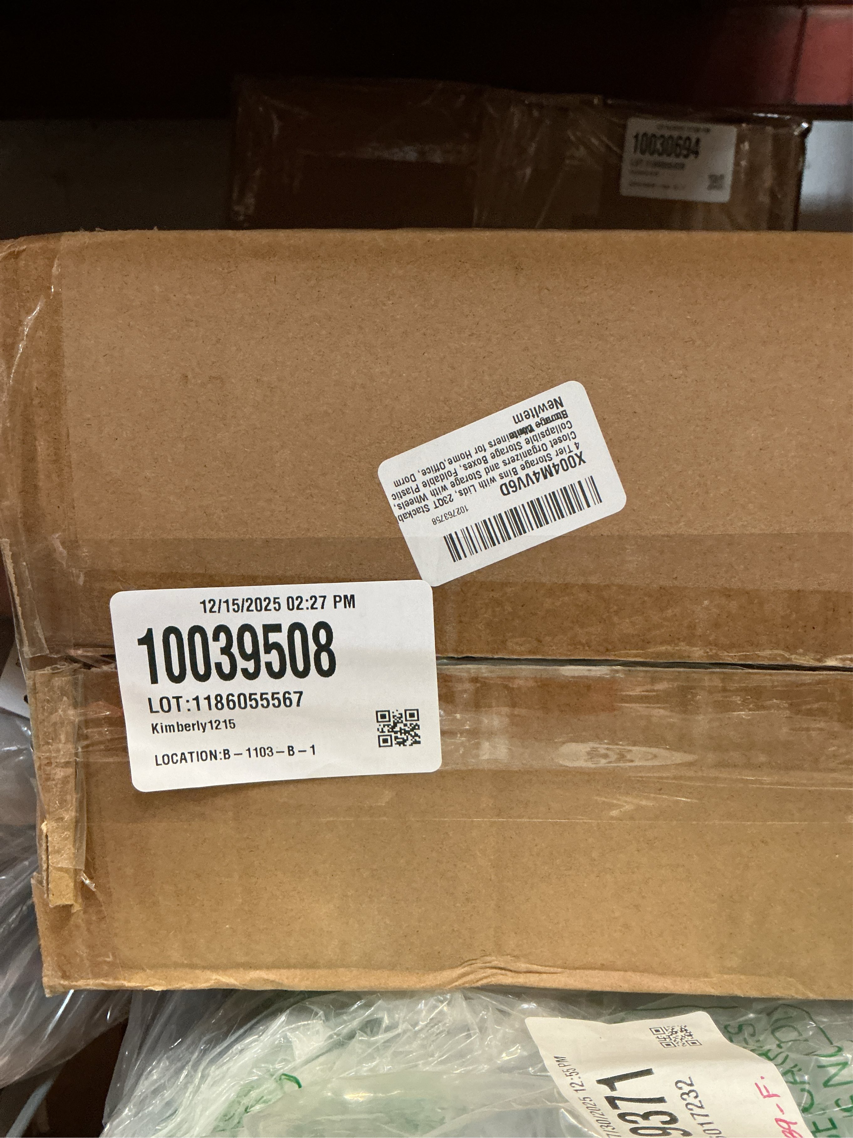 4 Tier Storage Bins with Lids, 23QT Stackable Closet Organizers and Storage with Wheels, Collapsible Storage Boxes, Foldable Plastic Storage Containers for Home,Office, Dorm Room-White