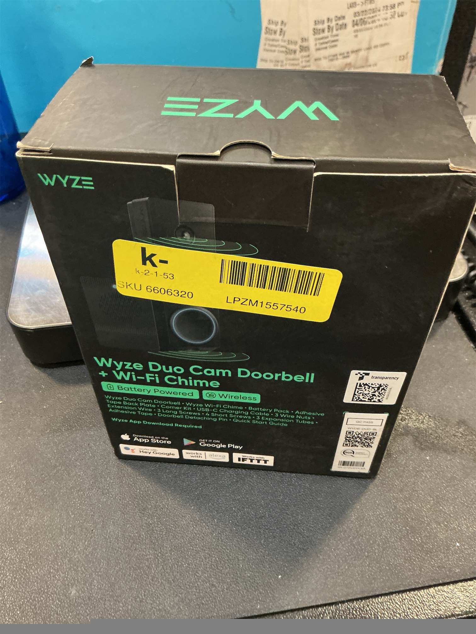 WYZE Wired Doorbell Camera v2(existing doorbell Wiring Required), 2K Security Video Doorbell, Color Night Vision, 2-Way Audio, Package Monitor, Works with Alexa & Google Assistant. Free Expert Setup