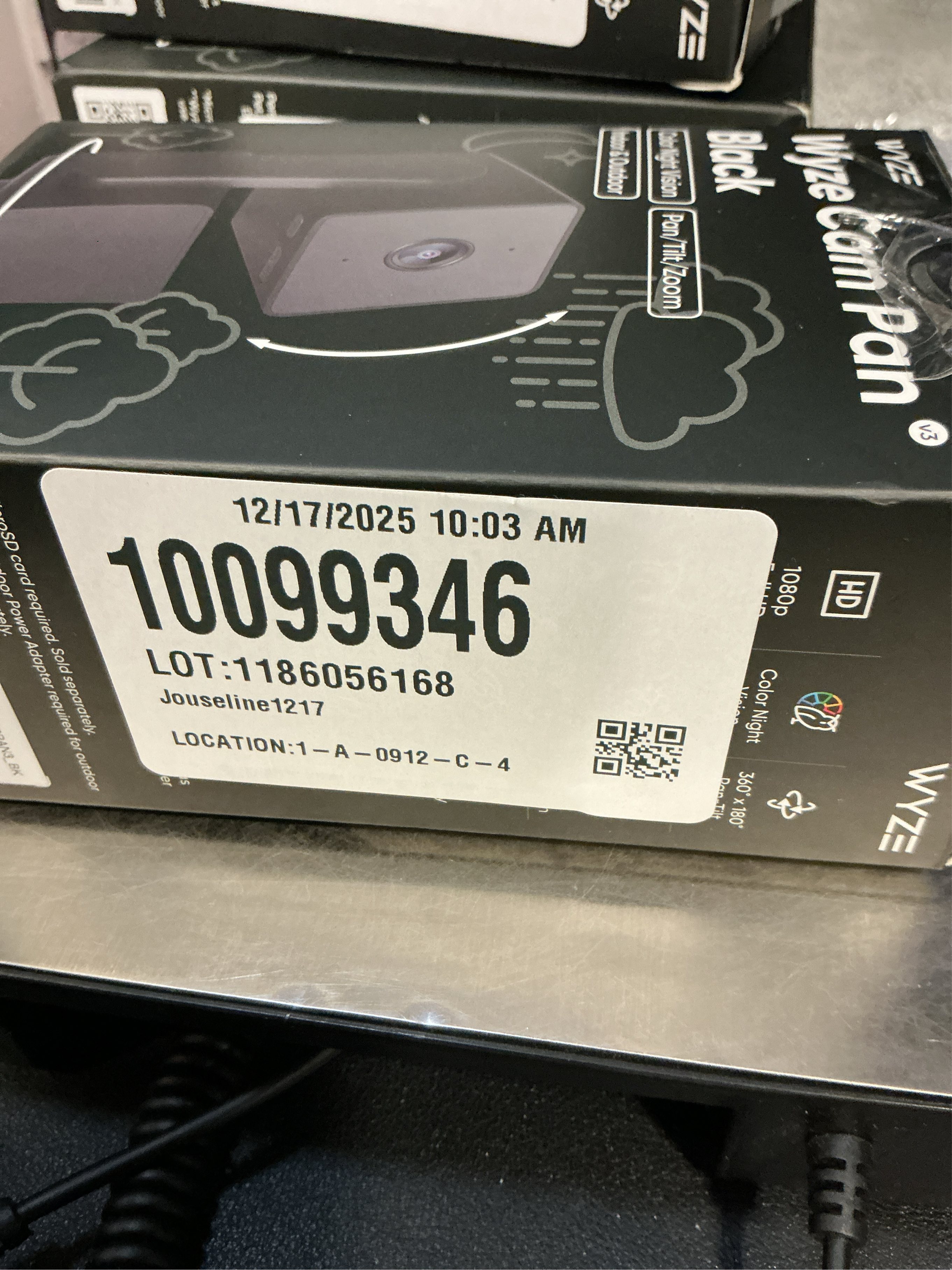 WYZE Cam Pan v3 Indoor/Outdoor IP65 1080P 360° Pan/Tilt/Zoom WiFi Smart Home Security Camera, Motion Tracking for Baby/Pet, Color Night Vision, Works with Alexa&Google Assistant, Free Expert Setup