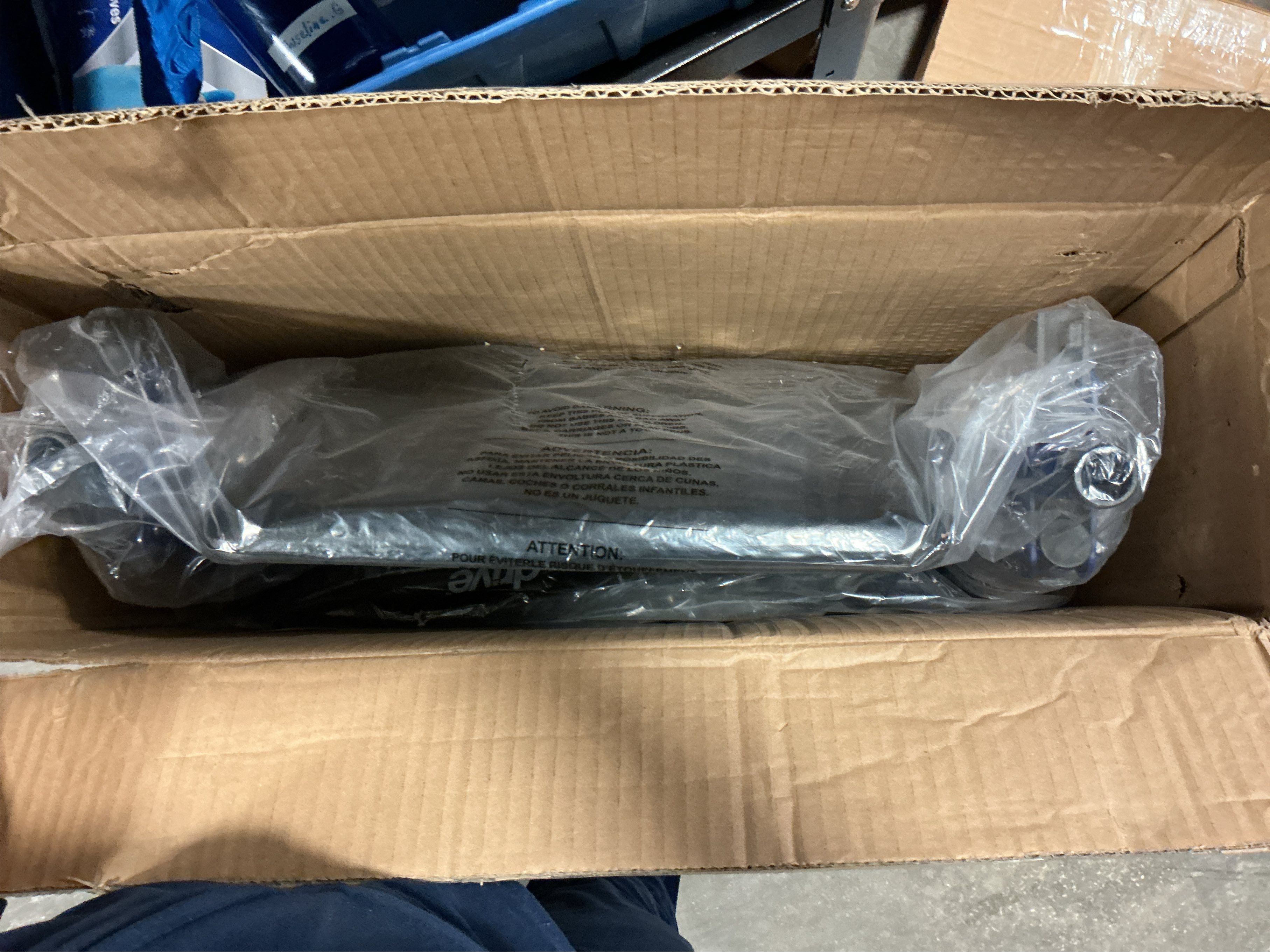 Drive Medical Walker Rollator with 6 Wheels Fold Up Removable Back Support and Padded Seat, Blue