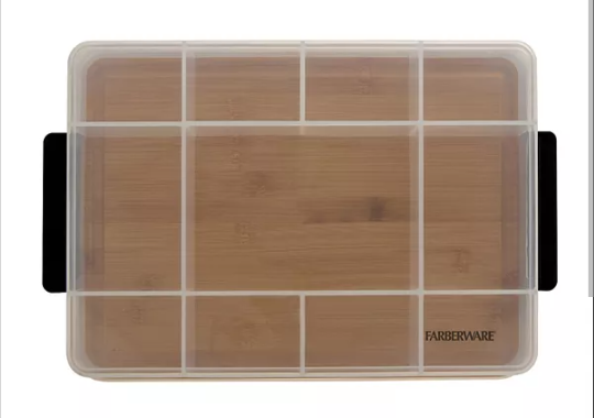 Farberware Brown/Clear Dual Compartment Food Storage 1 pk