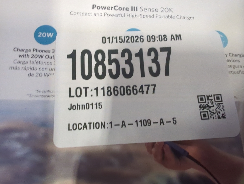 Anker PowerCore III Sense 20K USB-C Portable Battery Charger - Black