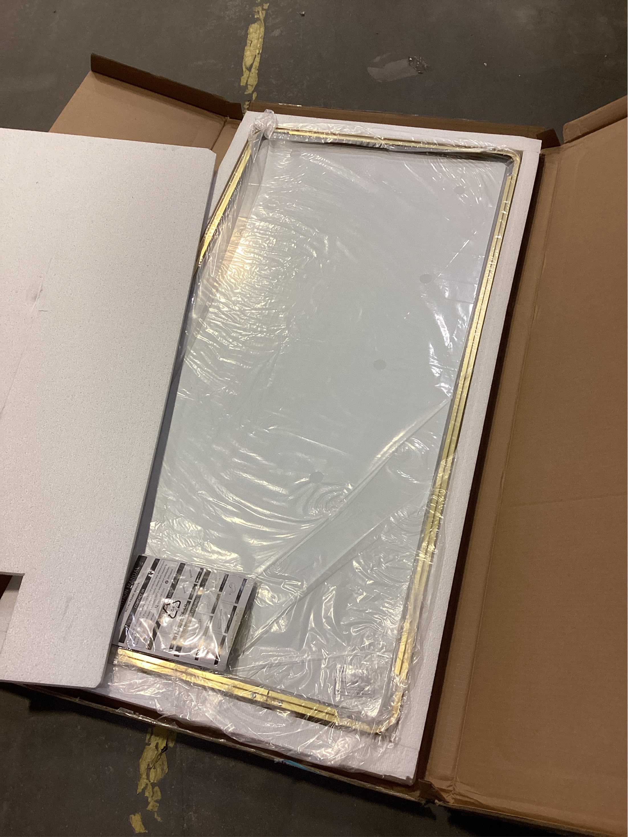 TokeShimi 16x20 Brushed Gold Bathroom Mirror,Vanity Mirror Bathroom Wall with Tempered Glass,Modern Metal Framed Mirror with Aluminum Frame(Horizontal/Vertical)