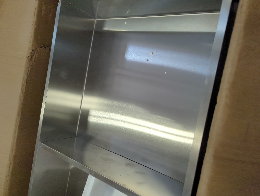 12x24 Bathroom Shower Niche Shelf: Double Layer Stainless Steel No Tile Needed - Recessed Wall Niches Box for House Decoration - Brushed Nickel