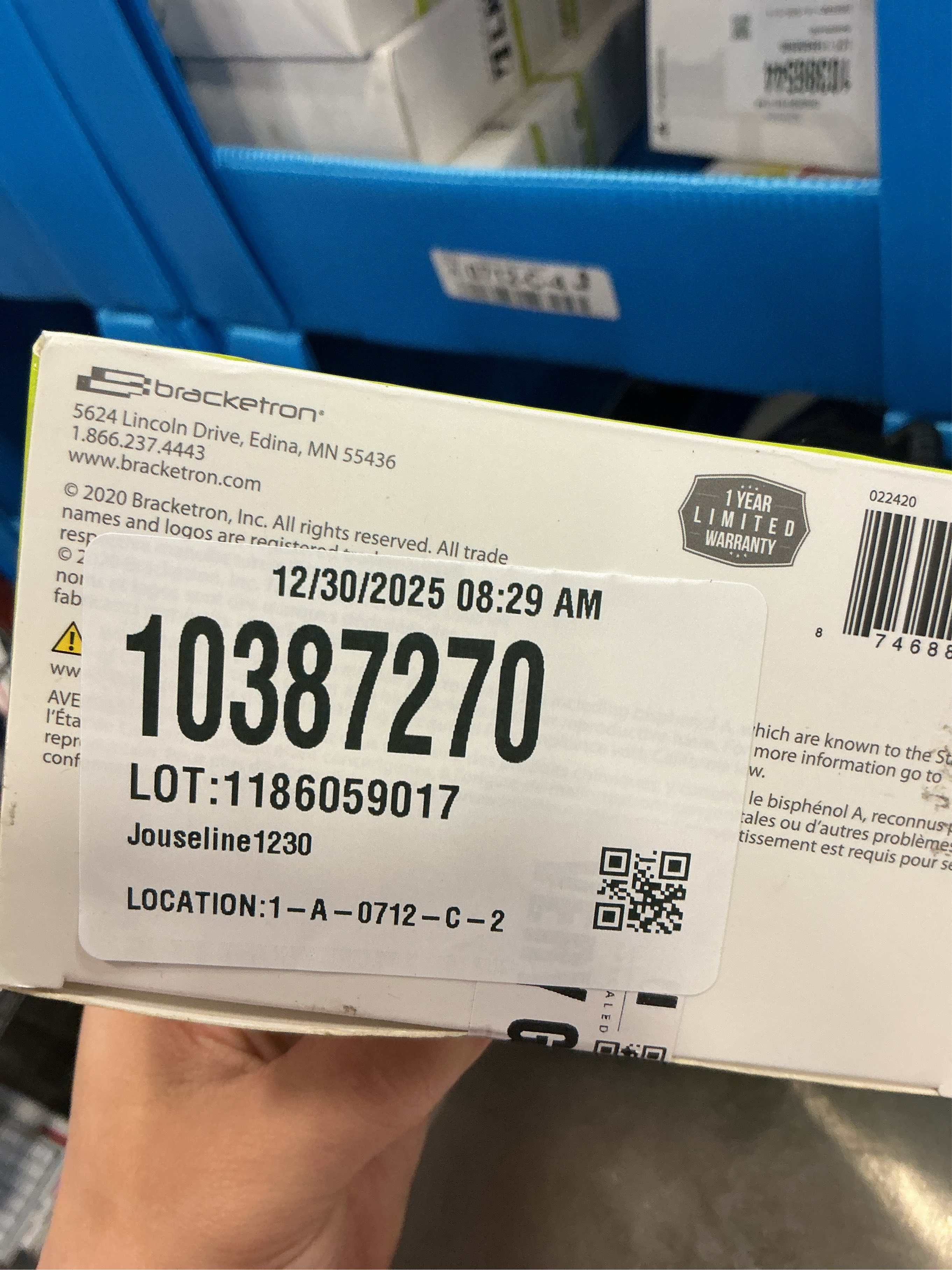 Bracketron BT29342 Mi-T Grip QI Mount Wireless Charging Phone Holder, Black