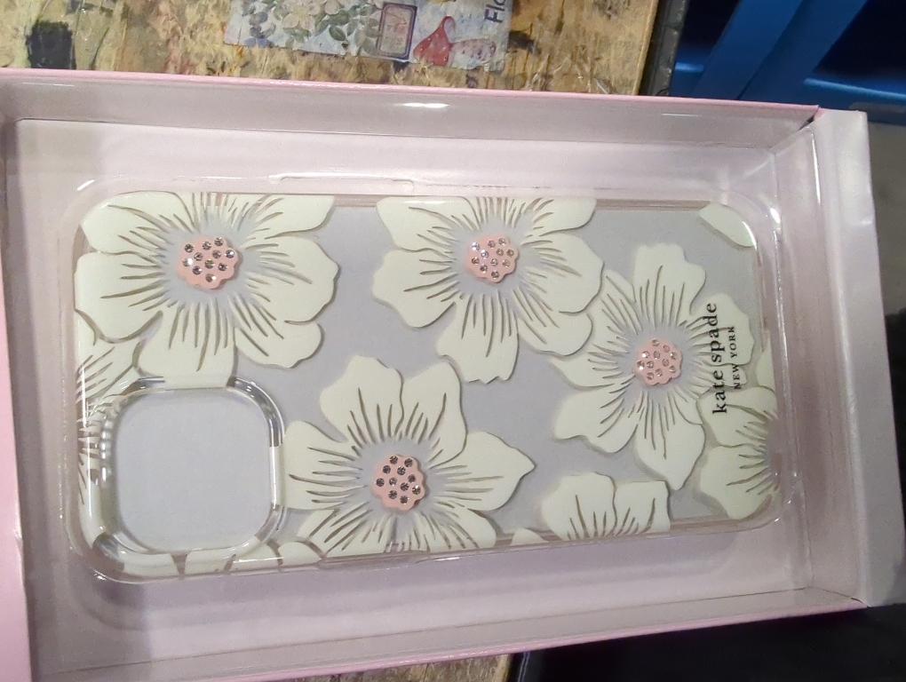 Case Mate licensed - Kate Spade New York Series Case for iPhone 13 - Hollyhock Floral Clear