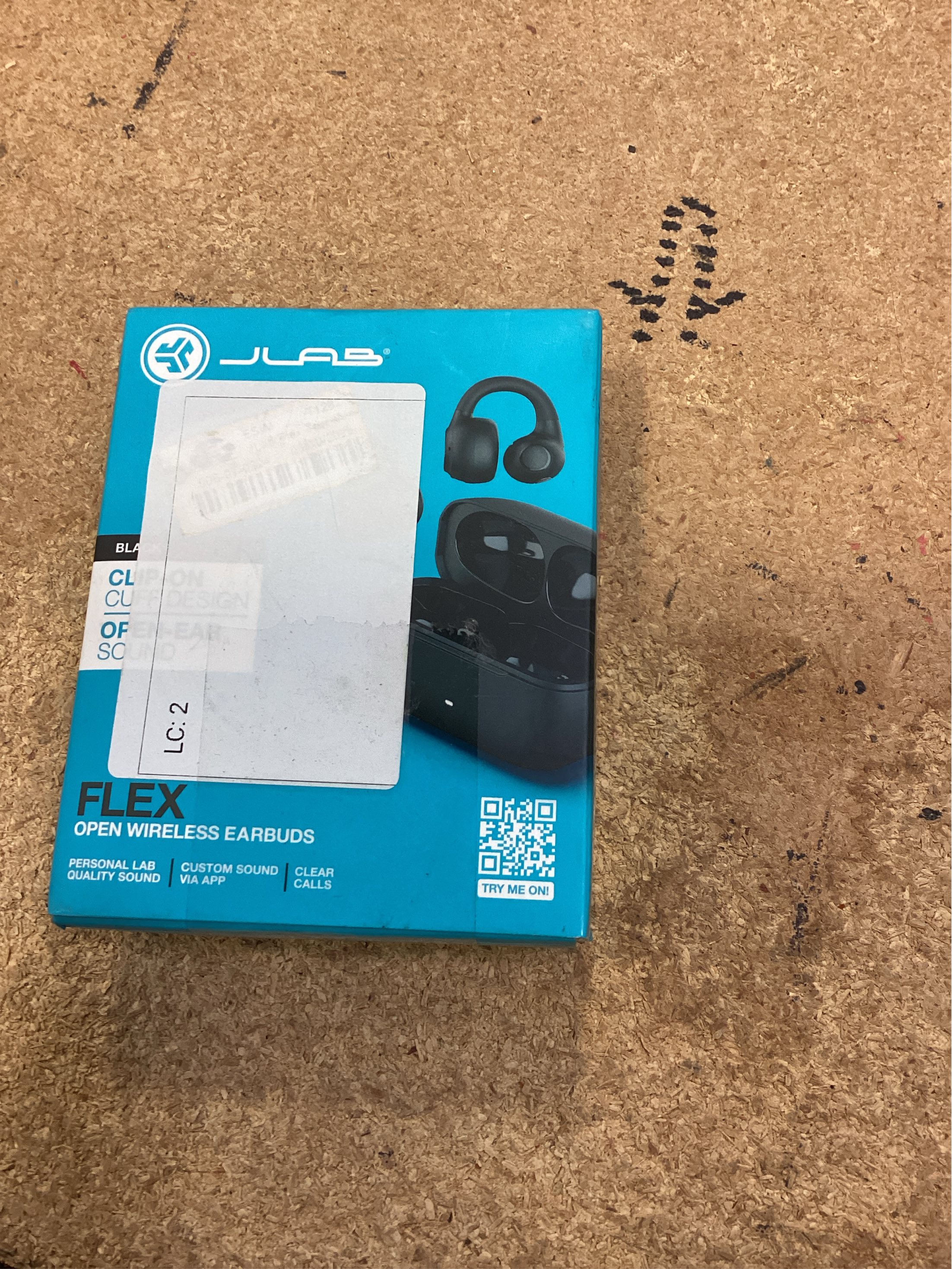 JLab Flex Open Earbuds, Black, Open-Ear Clip Design, 21  Hr Playtime, IPX4, Multipoint, Clear Calls, Fast Pair