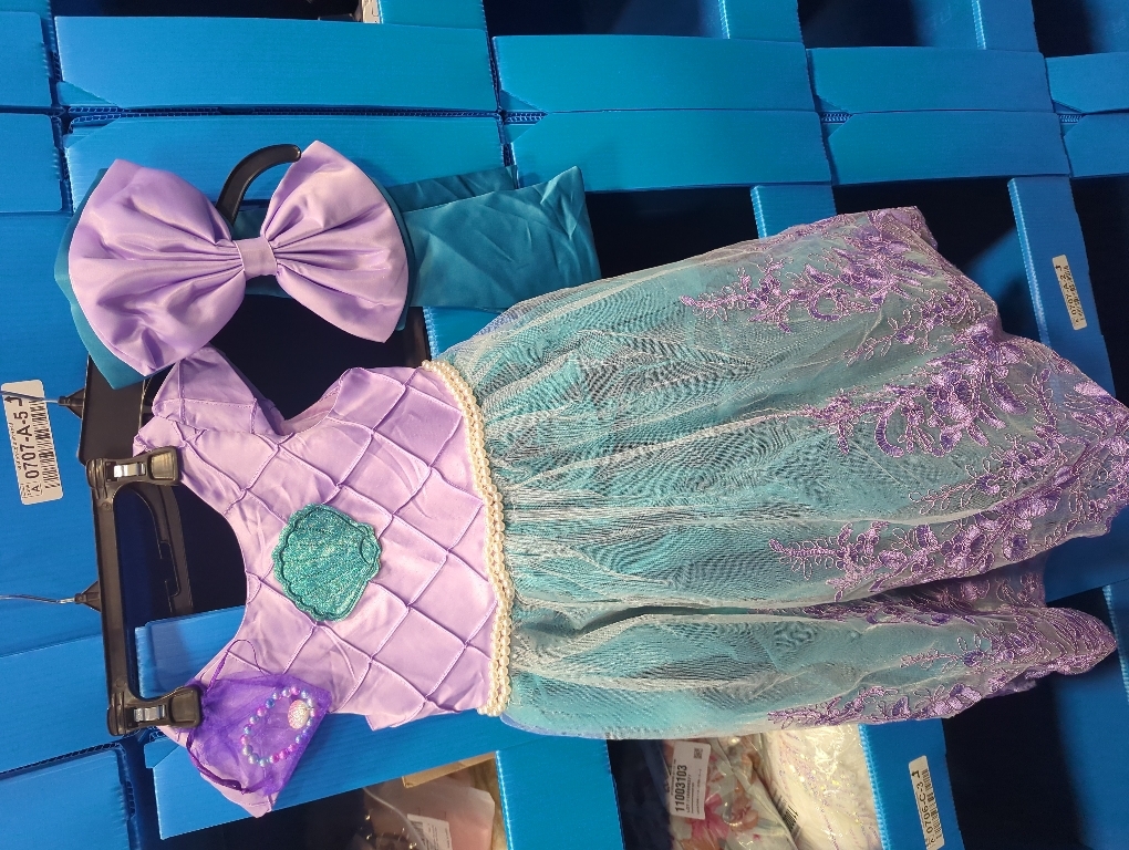 7-8 Years CinheyU Girls Halloween Costume Mermaid Princess Fancy Cosplay Dress Christmas Birthday Party Pageant Tulle Ball Gown