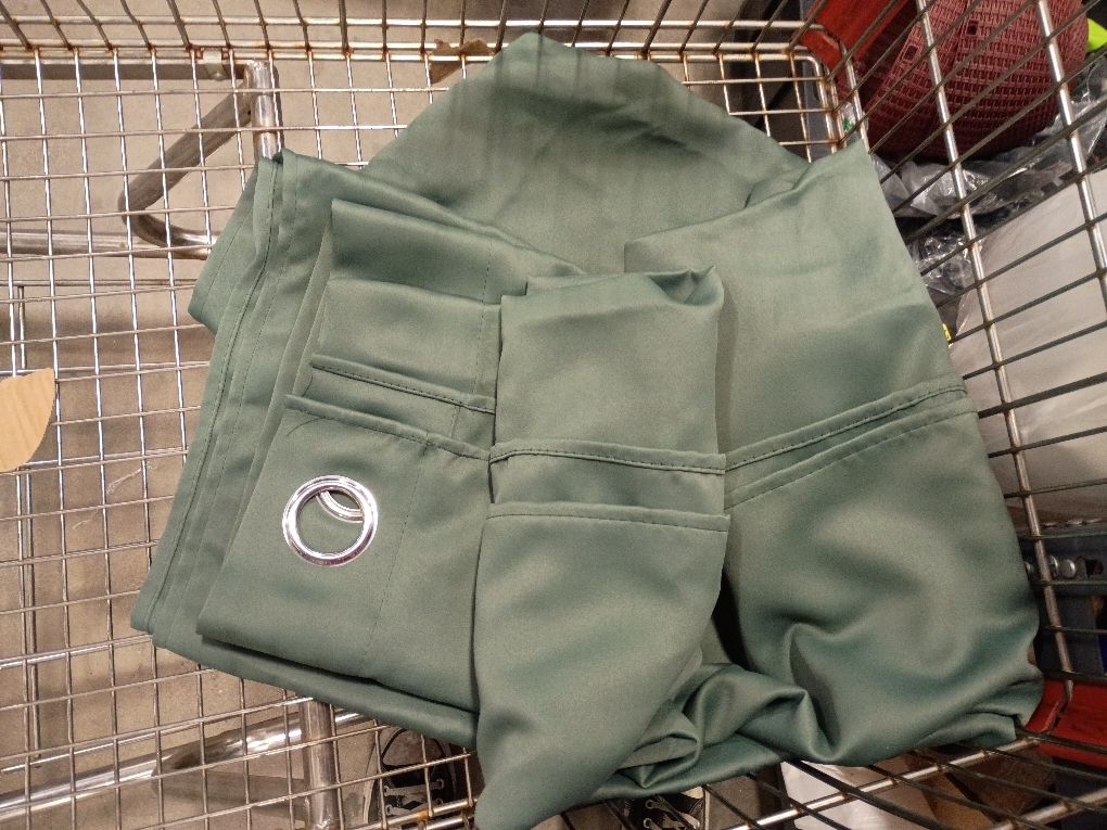 Easy-Going Blackout Curtains for Bedroom, Solid Thermal Insulated Grommet and Noise Reduction Window Drapes, Room Darkening Curtains for Living Room, 2 Panels(46x84 in, Greyish Green)