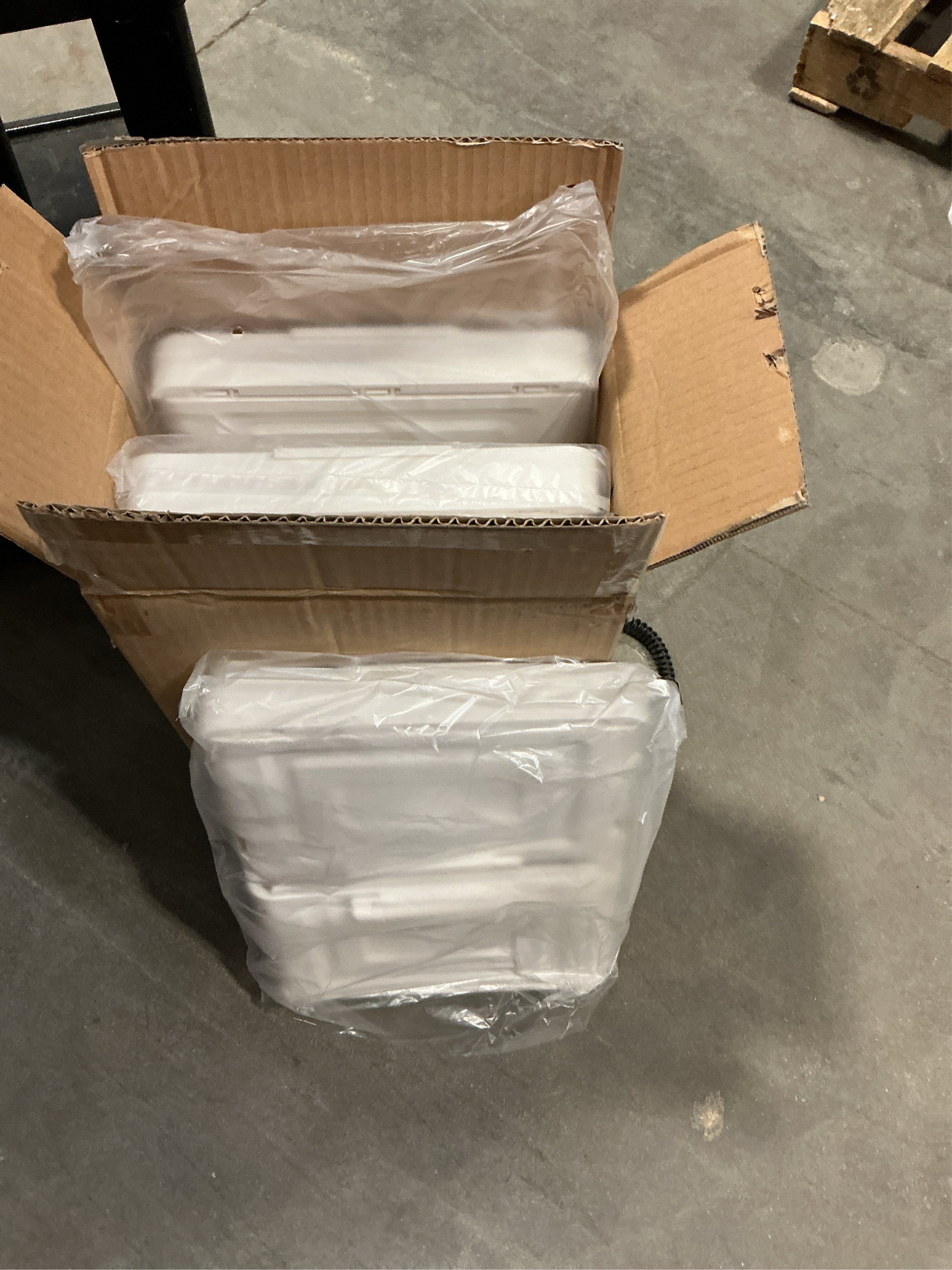 4 Tier Storage Bins with Lids, 23QT Stackable Closet Organizers and Storage with Wheels, Collapsible Storage Boxes, Foldable Plastic Storage Containers for Home,Office, Dorm Room-White