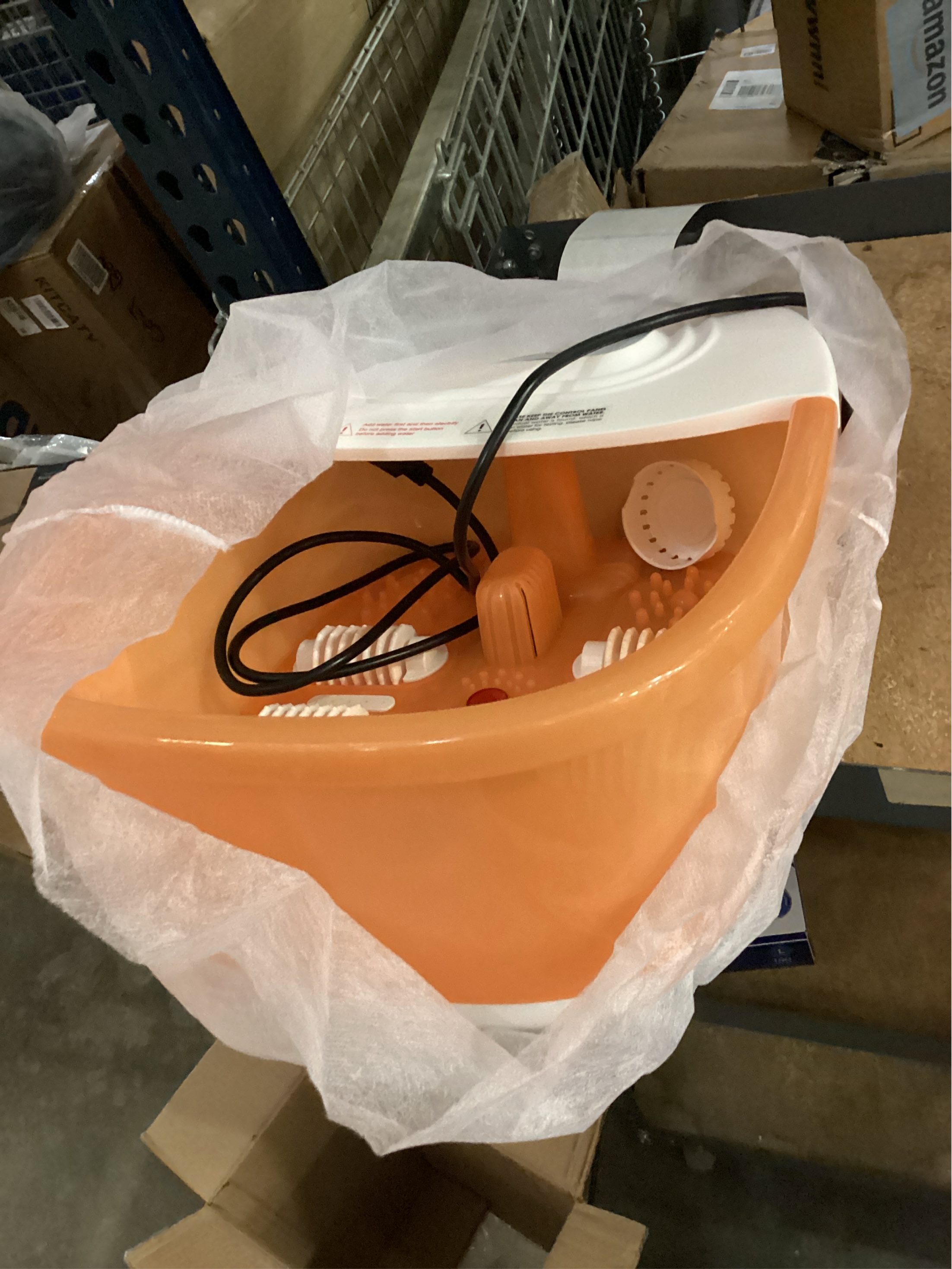 Foot Spa Bath Massager with Heat, Bubbles, Vibration and Red Light, 4 Massage Roller Pedicure Foot Spa Tub for Feet Stress Relief, Foot Soaker with Mini Acupressure Massage Points Temperature Control