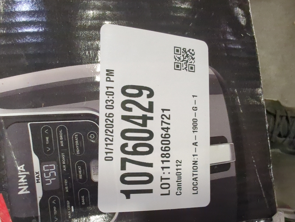 Ninja AF161 Max XL Air Fryer that Cooks, Crisps, Roasts, Bakes, Reheats and Dehydrates, with 5.5 Quart Capacity, and a High Gloss Finish, Grey