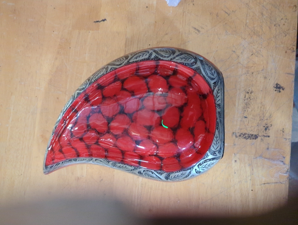 eSplanade Teardrop Cremation Urn Memorial Container Jar Pot | Cremation urn | Metal urn | Burial urn (Fiery Red)