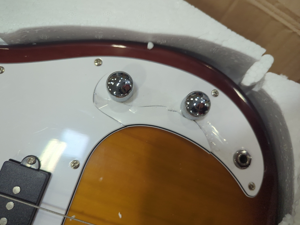 GLARRY Full Size Electric Bass Guitar Beginner Kit 4 String Exquisite Basswood Bass with 20W AMP, Cable, Strap, Bag and Accessories (Sunset, 39Right Handed)