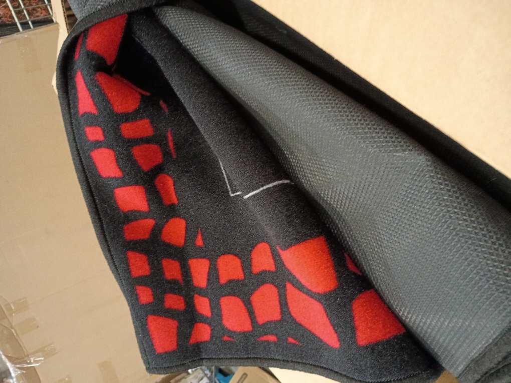 3x4 Modern Geometric Area Rug, Black Carpet, Red Border Line Design, with Non-Slip Backing, Stain Resistant and Washable, Suitable for Bedroom, Living Room, Kitchen, Hallway, Entryway Rug