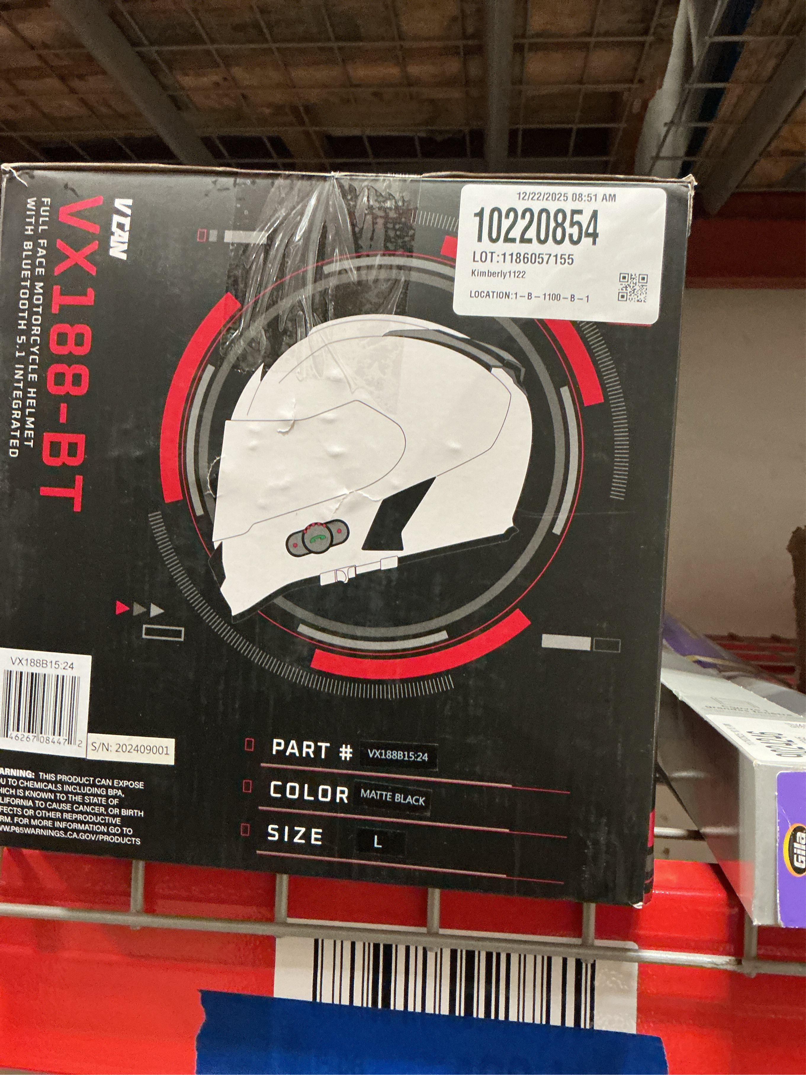 VCAN Bluetooth Integrated Full Face Motorcycle Helmet with Dual Visor