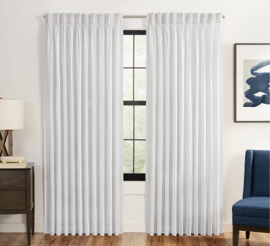 Waverly Serendipity Pinch Pleat Rod Pocket Light-Filtering Single Curtain Panel