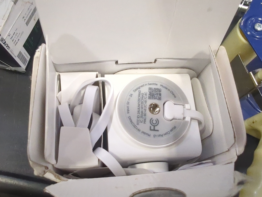 Color White Wyze Pan v3 Wired Indoor/Outdoor 1080P HD Home Security Camera with Privacy Mode