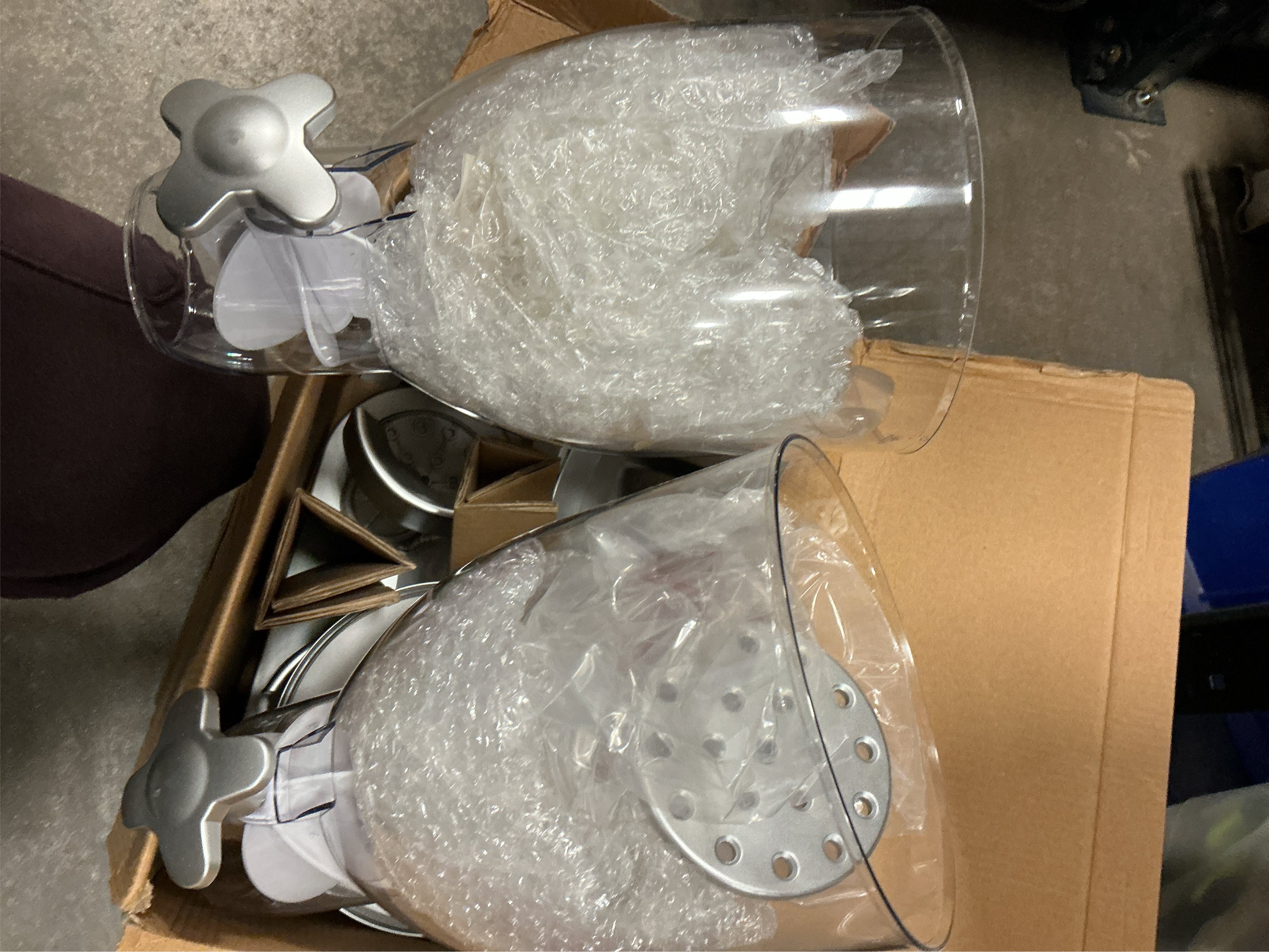 Honey-Can-Do Silver Double Food Dispenser