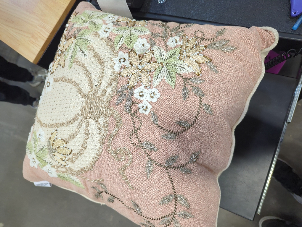 Shabby Chic Decorative Pillow Peach Color Pumpkin Pillow