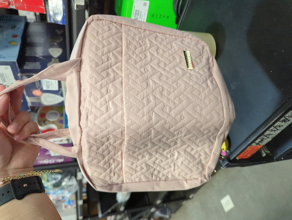 NISHEL Travel Toiletry Bag for women, Portable Hanging Organizer for Travel-Sized Shampoo, Conditioner, Brushes Set, makeup Accessories, Medium Size, Pink